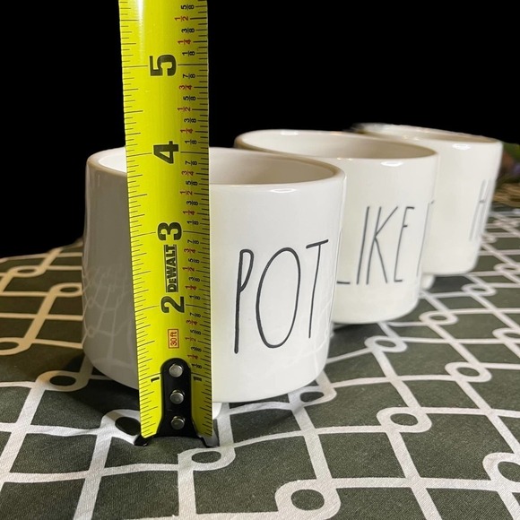 Rae Dunn Ceramic Footed Planters Set of 3 Stackable - Picture 9 of 10